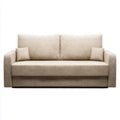 Sofa, 2-fotelowa sofa Beżżżowa 180 x 90 x 85 cm z tapicerką poliestrową i prostokątnym kształtem