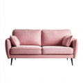 Sofa, 2-fotelowa sofa różowa 190 x 86 x 85 cm poliestrowy prostokątna