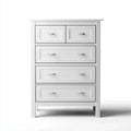 Komoda, Skrzynia z 5 szufladami Białe 80 x 40 x 100 cm MDF Prostokątne