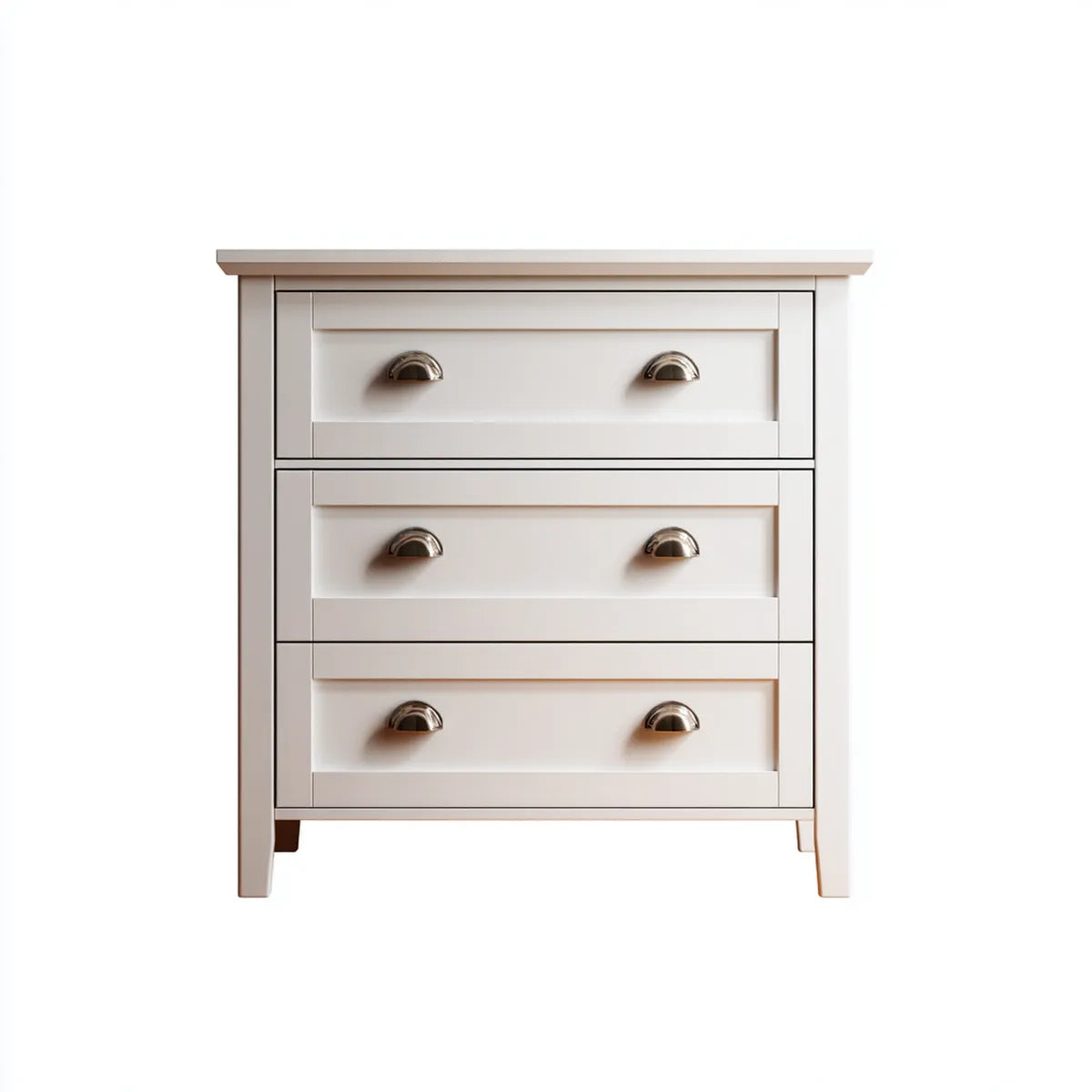 Komoda, Skrzynia z 3 szufladami Białe 80 x 40 x 90 cm MDF Prostokątne