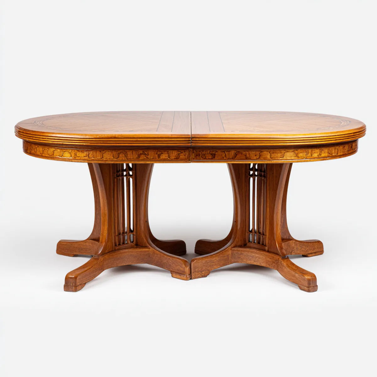 Stół do jadalni z wytłoków z orzechów z brązu 180- 240 x 110 x 76 cm Oval z drewna orzechowego