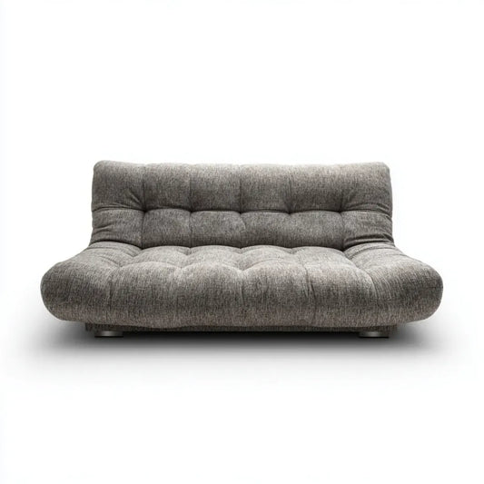 Sofa, Łóżko sofa 2-osobowa szary 180 x 90 x 82 cm poliester prostokątna