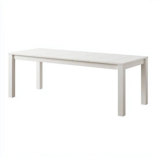 Stół do jadalni, Wypuszczalny stół jadalny Biały 175- 260 x 95 x 74 cm deska wiórowa fornir prostokątny